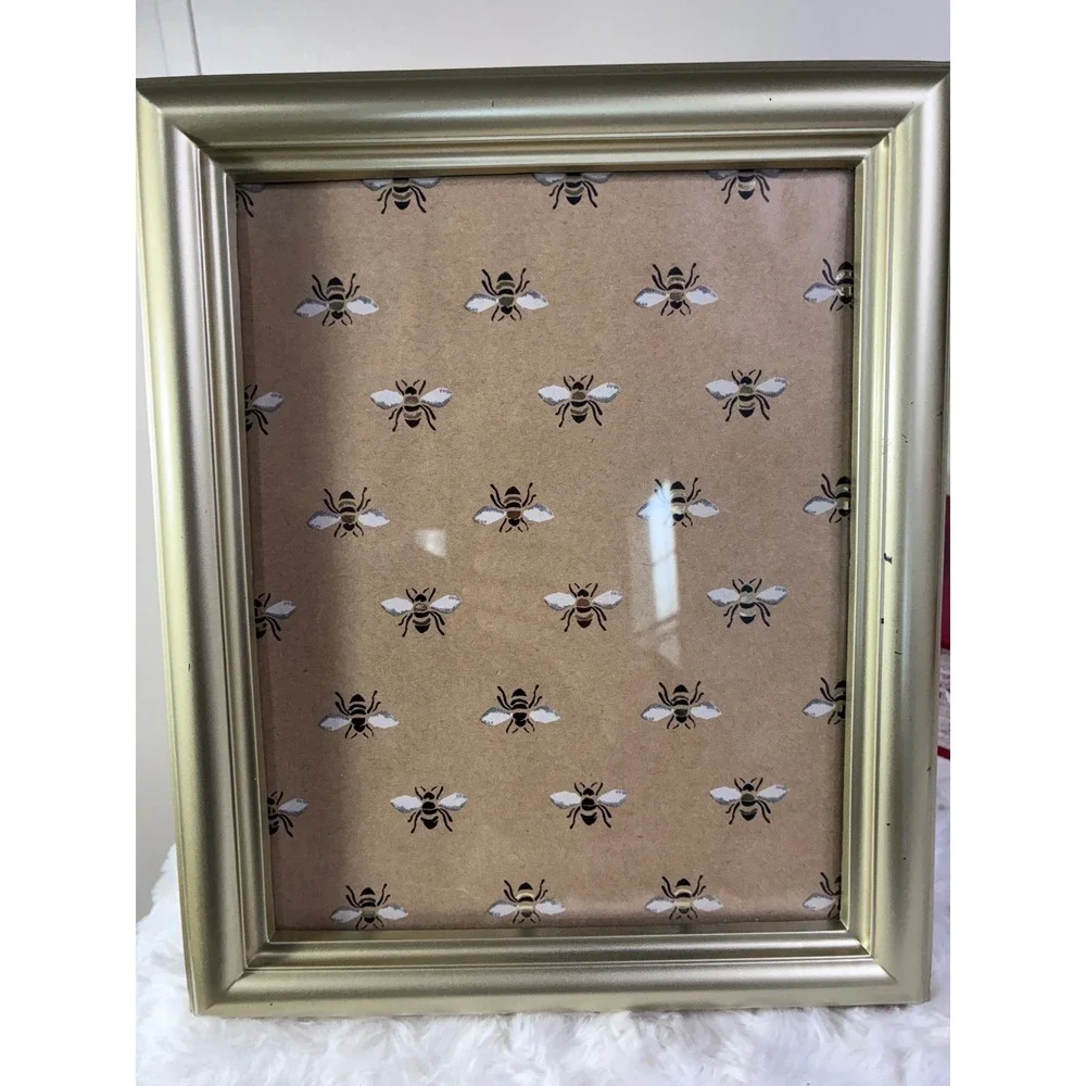 Champagne Gold Metallic Picture Frame Tabletop 8x10 Display Glass Front